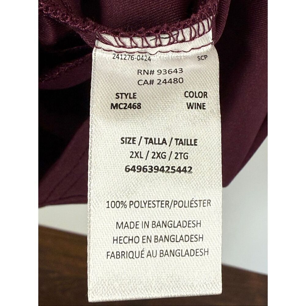 Med Couture women’s Insight MC2468 Women 4-PKT V-Neck Top size 2XL NWOT - Picture 4 of 8